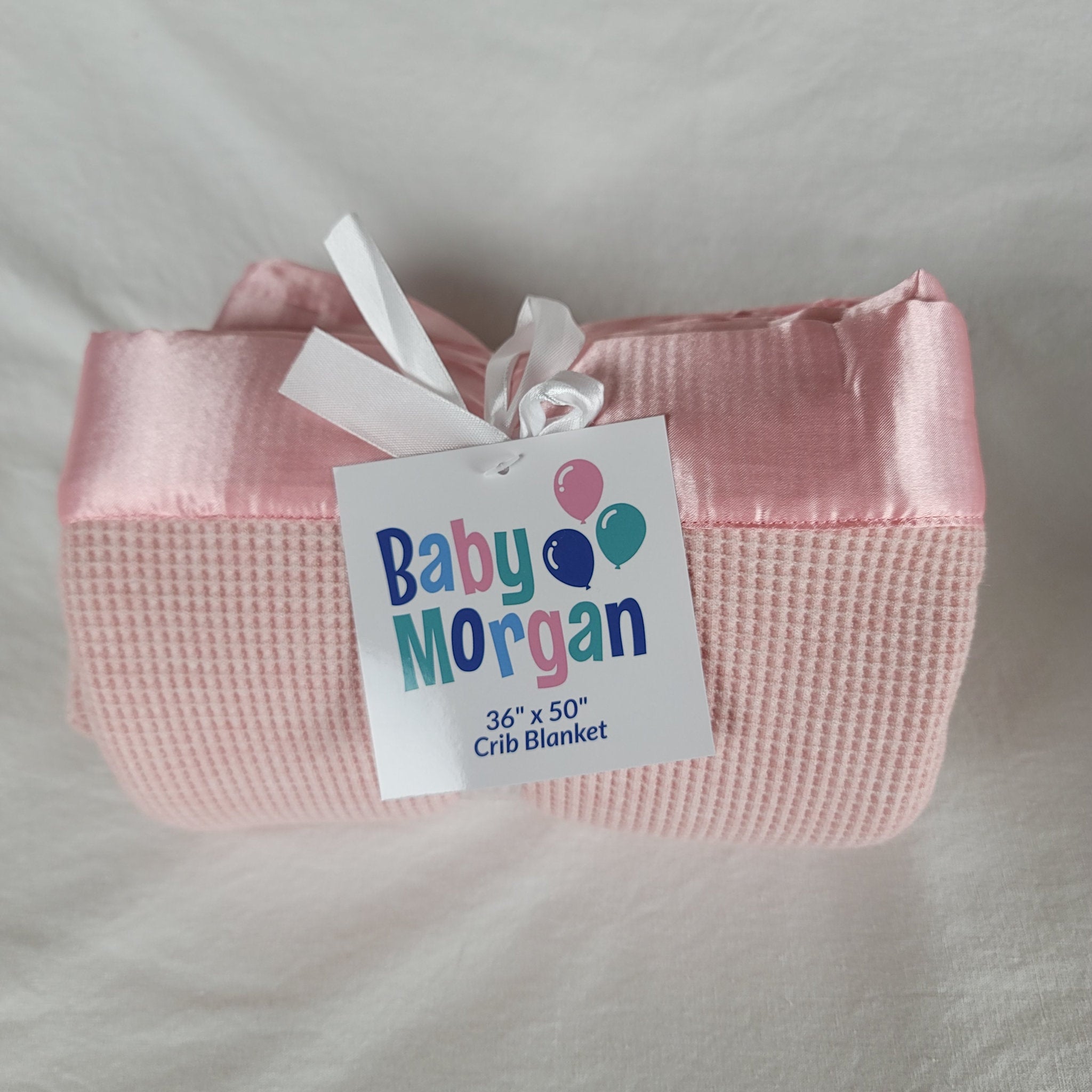 Baby Morgan Waffle store Weave White Woven Blanket Lovey